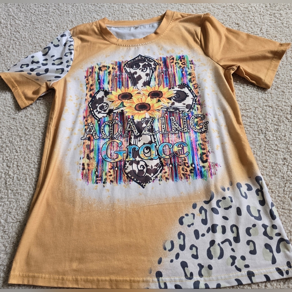 Amazing Grace Graphic Women's Top - Yellow